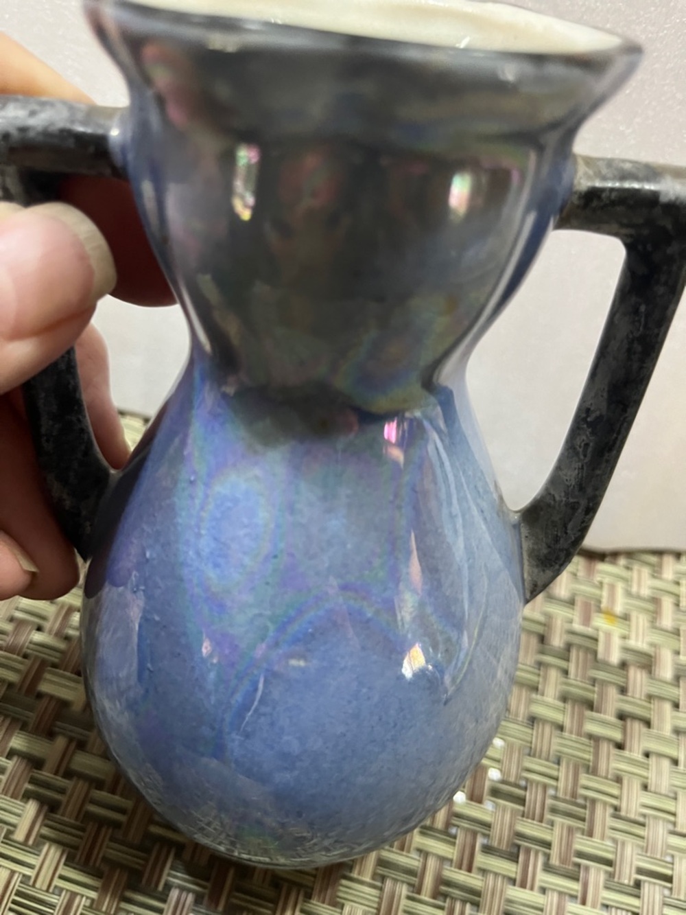 Vintage Czech Art Deco lusterware porcelain vase - Picture 3 of 6